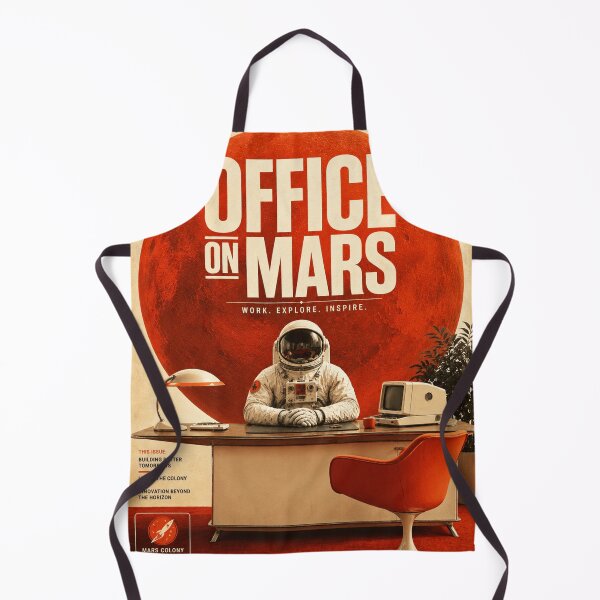 Item preview, Office On Mars – Retro Futuristic Workspace Poster designed and sold by Watchyyy.