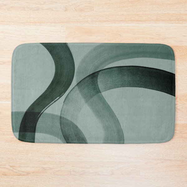 Item preview, Green Waves - Brush Strokes Art designed and sold by Étude 507.