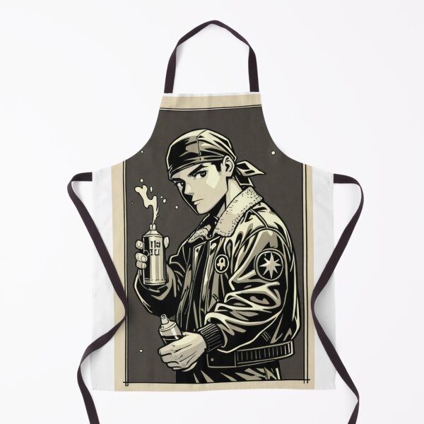 Item preview, Fashion - Man in Black Bomber Jacket Spray Can Streetwear Anime Variant 3 designed and sold by AnimeShin.