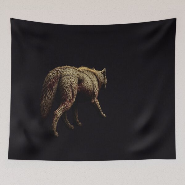 Item preview, Venit Lupa She-Wolf Arrives Gothic Cathedral Dark Art Print designed and sold by GeoWhimsy Studio.