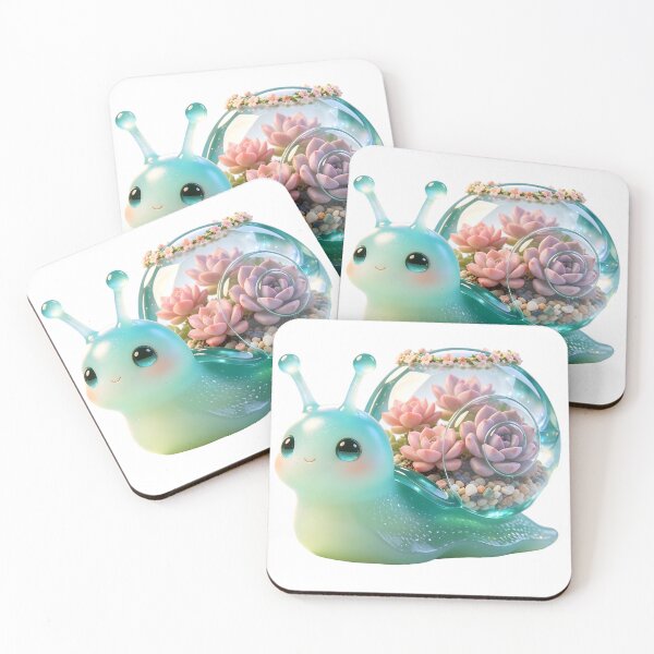Item preview, Emerald Snail - Kawaii Succulent Garden Terrarium  designed and sold by ABYSSLAB.