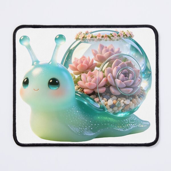 Item preview, Emerald Snail - Kawaii Succulent Garden Terrarium designed and sold by ABYSSLAB.