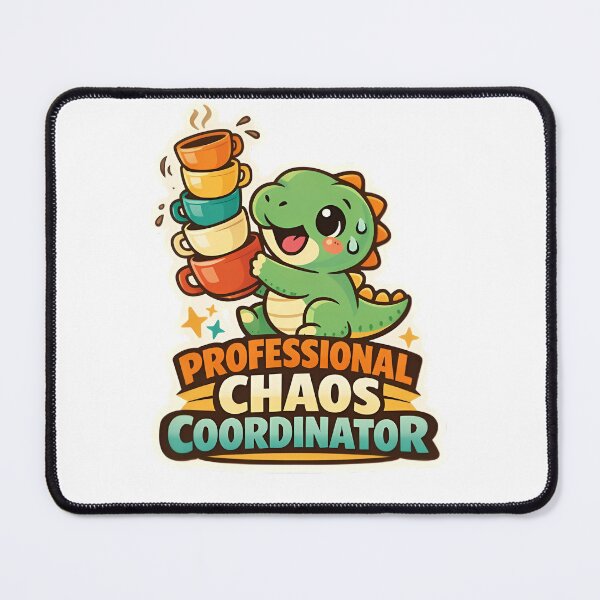 Item preview, Professional Chaos Coordinator Funny Dinosaur Sticker⁠ designed and sold by MIROUZ2000.