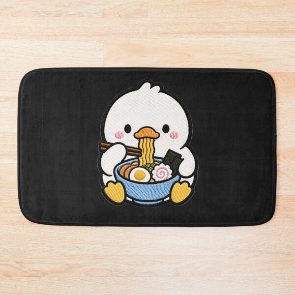 Item preview, Cute Kawaii Duck Eating Ramen designed and sold by ColorSplash123.