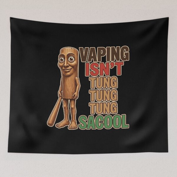 Item preview, Funny Anti Vaping Isn't Tung Sacool Sahur Teacher Meme Art designed and sold by elderberry.