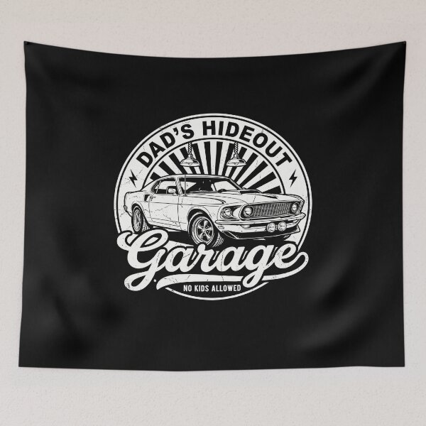 Item preview, Classic Car Mechanic Dads Garage Hideout designed and sold by elderberry.
