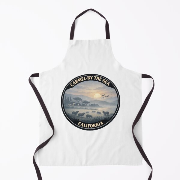 Item preview, Carmel-by-the-Sea California: Coastal Farm & Sheep Illustration designed and sold by CircinusStore.