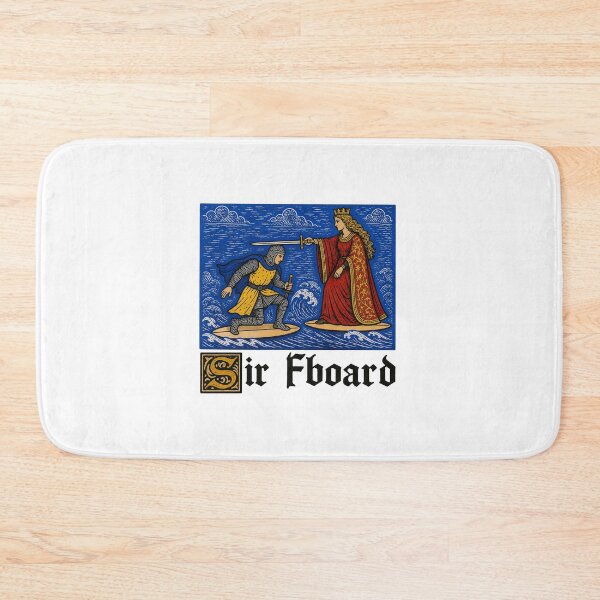 Item preview, Funny Sir Fboard Medieval Surfing Knight And Queen Riding Waves Art designed and sold by elderberry.