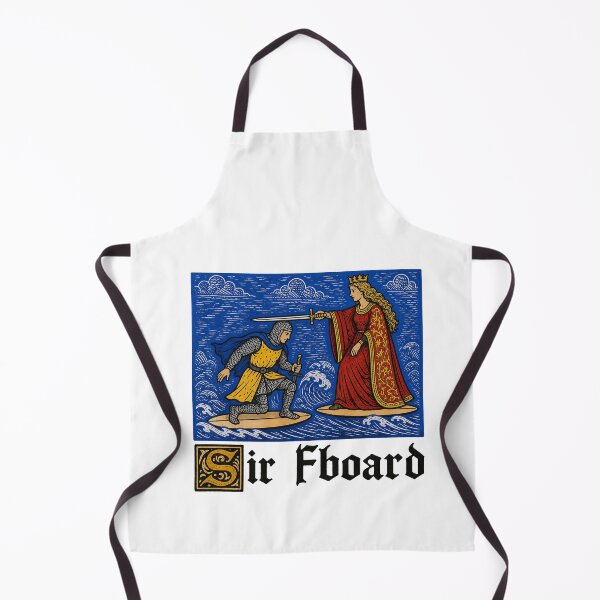 Item preview, Funny Sir Fboard Medieval Surfing Knight And Queen Riding Waves Art designed and sold by elderberry.