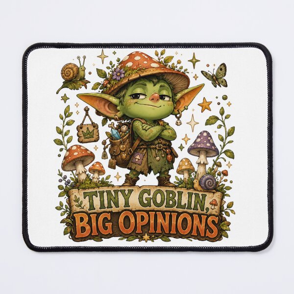 Item preview, Tiny Goblin Big Opinions | Cute Sassy Goblincore Design designed and sold by Tinosshop.