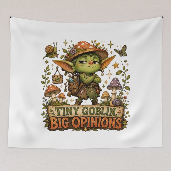 Item preview, Tiny Goblin Big Opinions | Cute Sassy Goblincore Design designed and sold by Tinosshop.