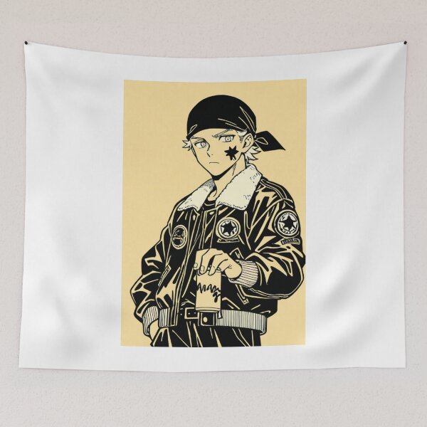 Item preview, Fashion - Man in Black Bomber Jacket Spray Can Streetwear Anime designed and sold by AnimeShin.