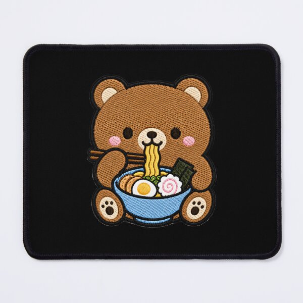 Item preview, Cute Kawaii Bear Eating Ramen designed and sold by ColorSplash123.