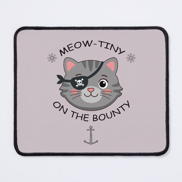 Item preview, Meow-tiny on the Bounty - Cute Funny Pirate Cat Pun designed and sold by Surya Design Studio.