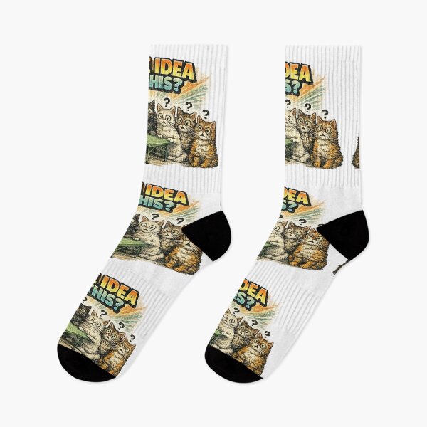 Item preview, Whose Idea Was This Funny Cat Meeting Meme Sticker designed and sold by irfanshikh.