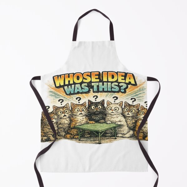 Item preview, Whose Idea Was This Funny Cat Meeting Meme Sticker designed and sold by irfanshikh.