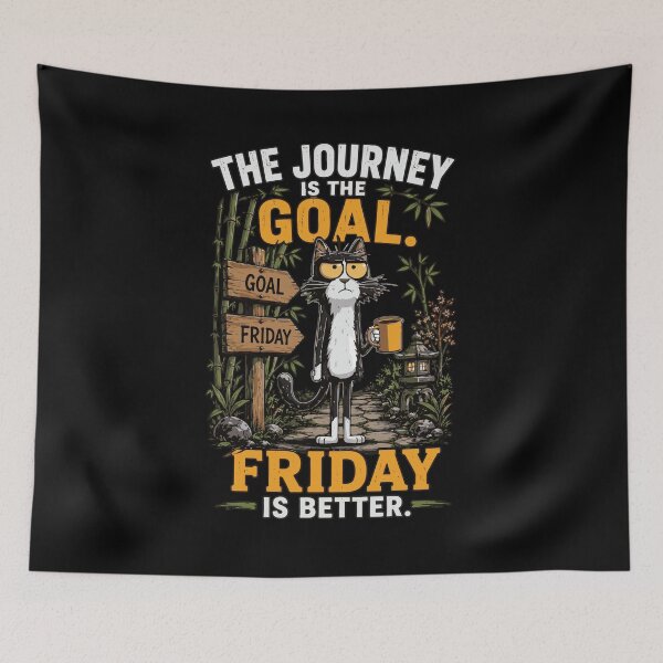Item preview, Friday Is Better Cat designed and sold by jodotodesign.