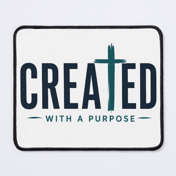 Item preview, Created With Purpose Christian Minimalist Sticker designed and sold by Omanut Studio — By Ashwin..