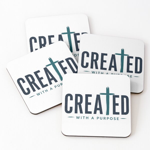Item preview, Created With Purpose Christian Minimalist Sticker designed and sold by Omanut Studio — By Ashwin..