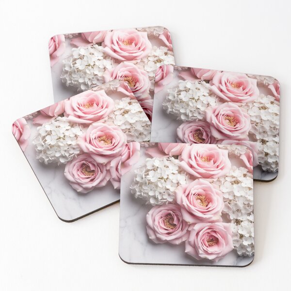 Item preview, Pink Rose Cluster Marble Art designed and sold by IntelliMindDesigns.