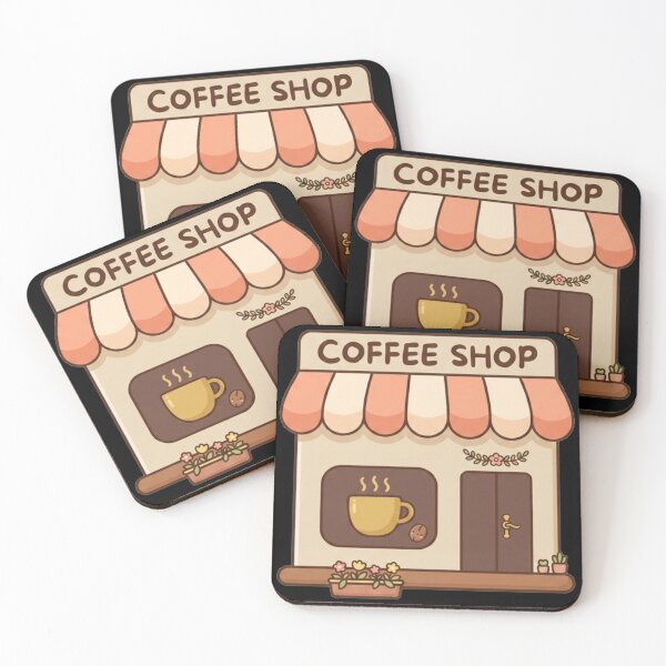 Item preview, Cute Minimalist Coffee Shop Icon designed and sold by Shape Snip Studio.