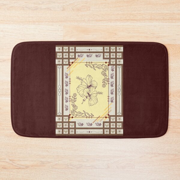 Item preview, Vintage Botanical Hibiscus Frame Ornate Traditional Linework  designed and sold by Rehnair.