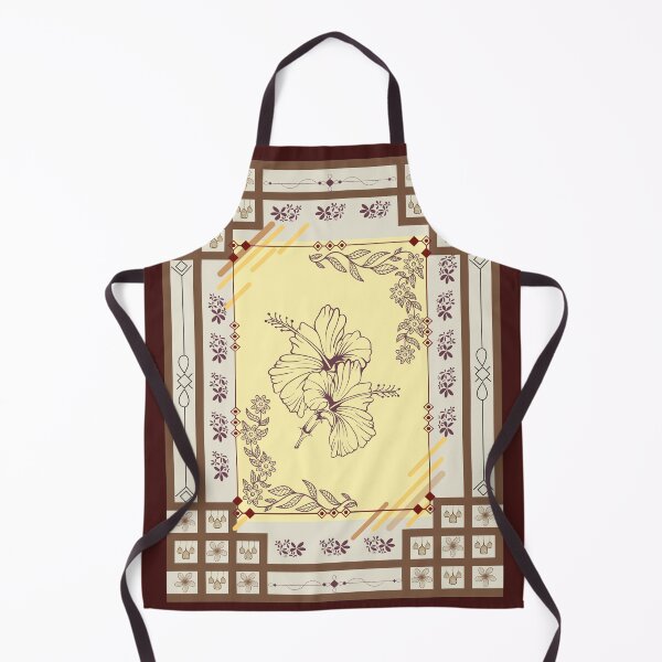 Item preview, Vintage Botanical Hibiscus Frame Ornate Traditional Linework  designed and sold by Rehnair.