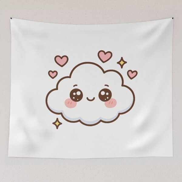 Item preview, Cute Happy Kawaii Love Cloud designed and sold by Tom-Riley.