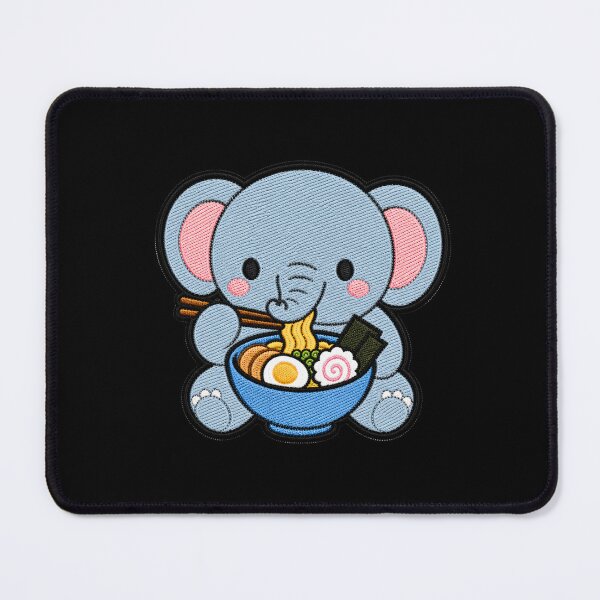 Item preview, Cute Kawaii Elephant Eating Ramen designed and sold by ColorSplash123.