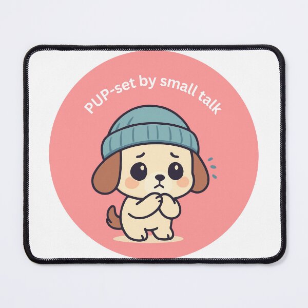 Item preview, Cute Nervous Puppy [Round Edition] designed and sold by Social Signals.