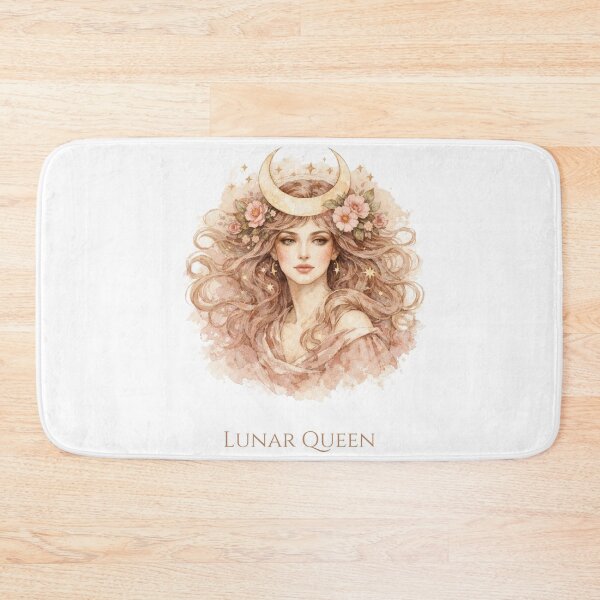 Item preview, Lunar Queen Watercolor Moon Goddess Boho Celestial Woman designed and sold by Print Loft.