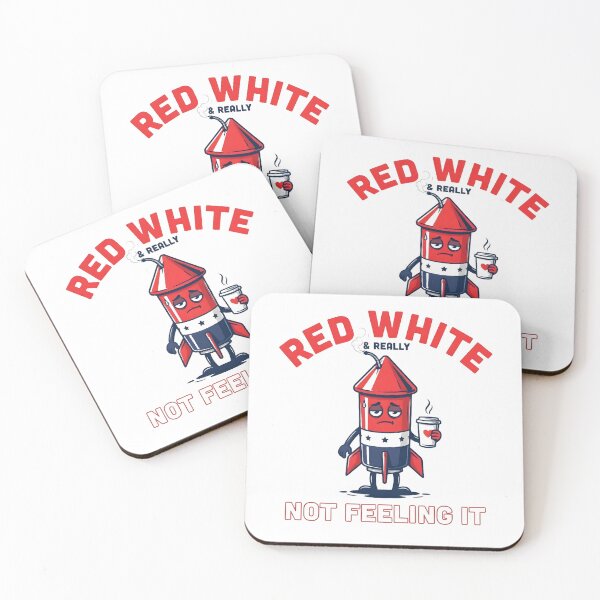Item preview, Red White & Really Not Feeling It Funny Patriotic Meme Rocket | Tired 4th of July Humor designed and sold by ZyziowskyArt.