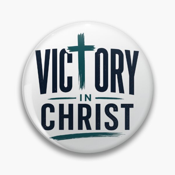 Item preview, Victory In Christ Christian Typography Sticker designed and sold by Omanut Studio — By Ashwin..