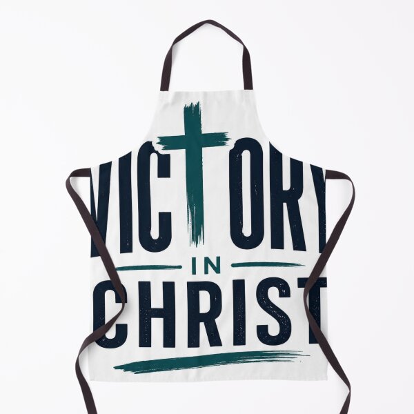 Item preview, Victory In Christ Christian Typography Sticker designed and sold by Omanut Studio — By Ashwin..