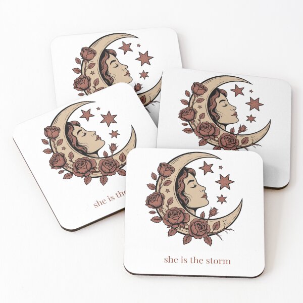 Item preview, She Is The Storm Celestial Moon Roses Vintage designed and sold by Print Loft.