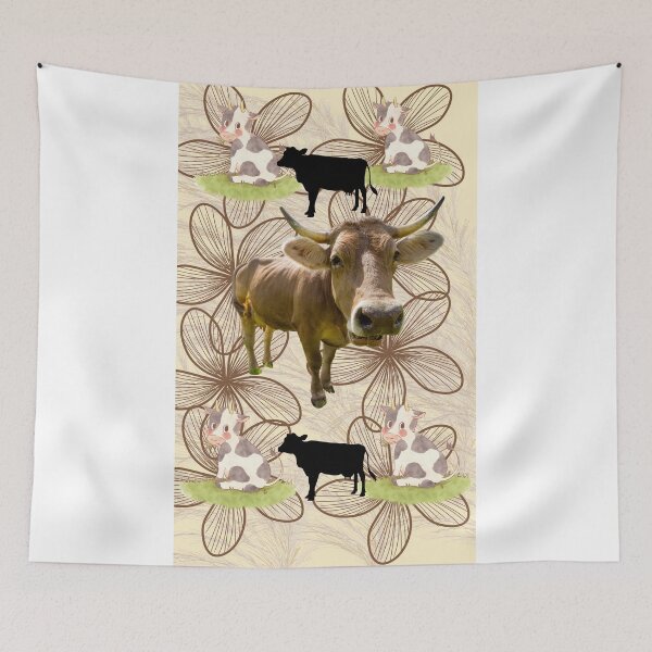 Item preview, Cow and hay print designed and sold by Extremeallie.