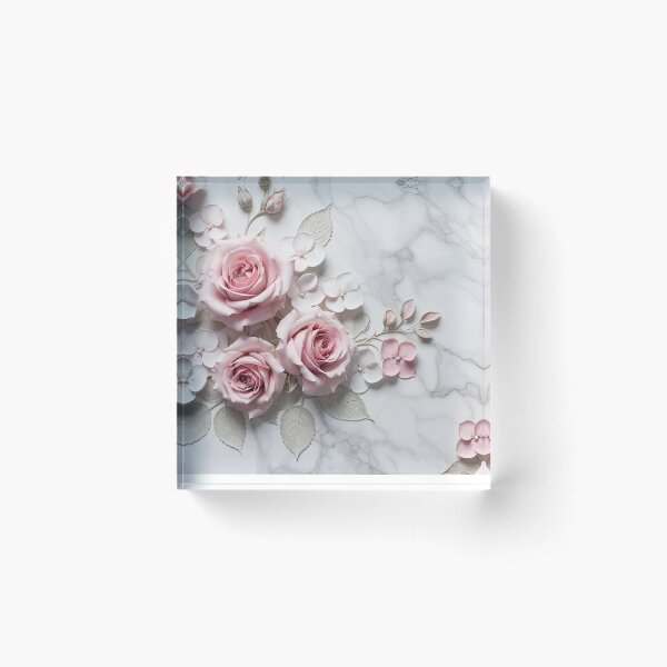 Item preview, Small Pink Rose Marble Design designed and sold by IntelliMindDesigns.