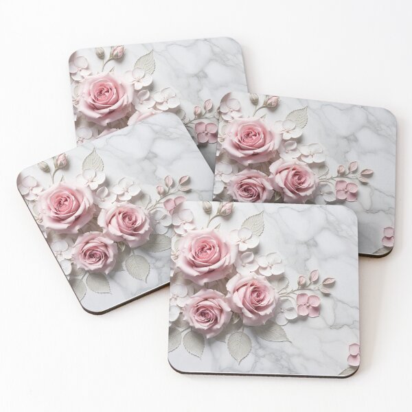 Item preview, Small Pink Rose Marble Design designed and sold by IntelliMindDesigns.