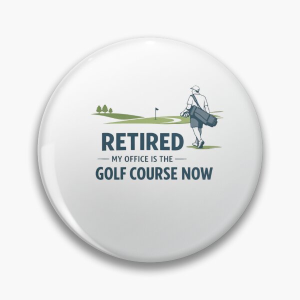 Item preview, Retired My Office Is The Golf Course Now Minimalist Elegant Navy Funny Retirement Gift designed and sold by Print Loft.
