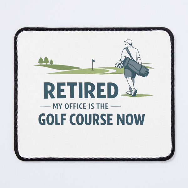 Item preview, Retired My Office Is The Golf Course Now Minimalist Elegant Navy Funny Retirement Gift designed and sold by Print Loft.