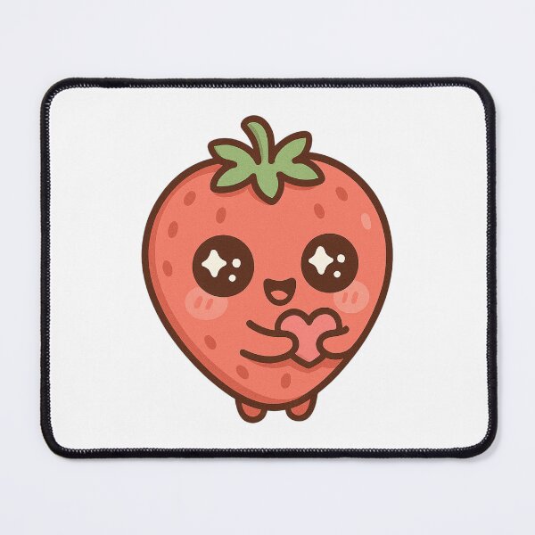 Item preview, Cute Kawaii Strawberry Love Heart designed and sold by Tom-Riley.