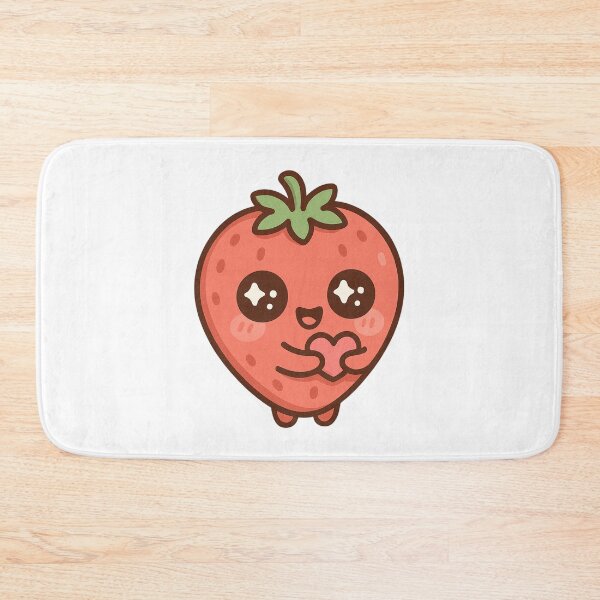 Item preview, Cute Kawaii Strawberry Love Heart designed and sold by Tom-Riley.