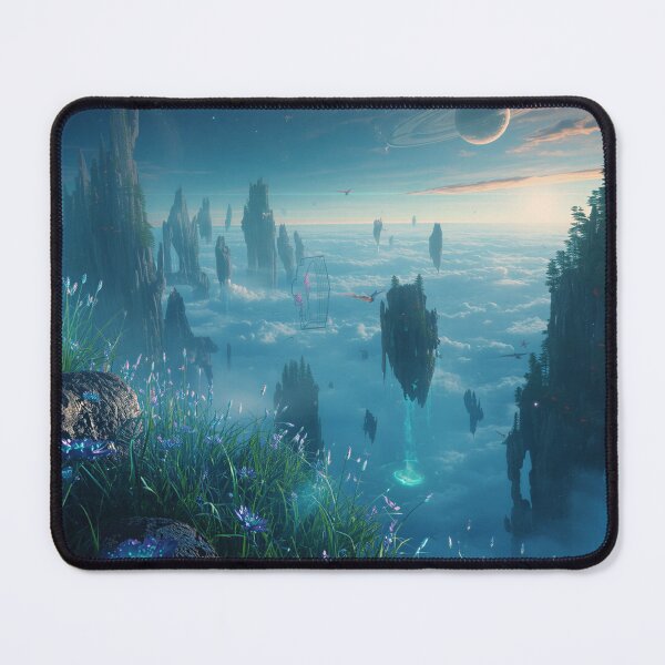 Item preview, Floating Shimmering Isles Fantasy Alien Landscape designed and sold by Luminous Wilds.
