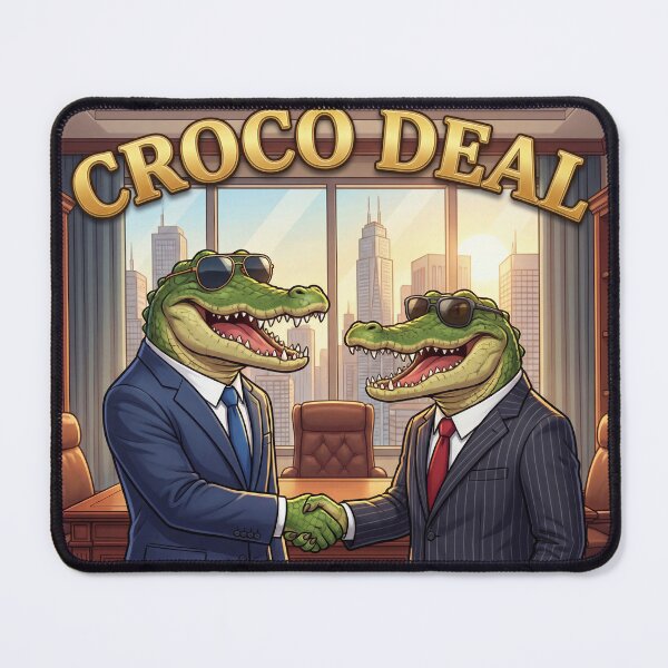 Item preview, Croco Deal – Funny Crocodile Business Deal Pun Illustration 2 designed and sold by WordPlayStudio.