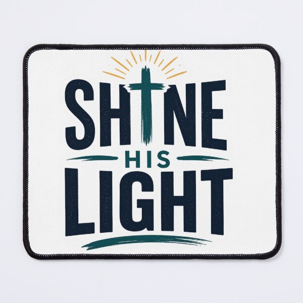Item preview, Shine His Light Christian Typography Sticker designed and sold by Omanut Studio — By Ashwin..