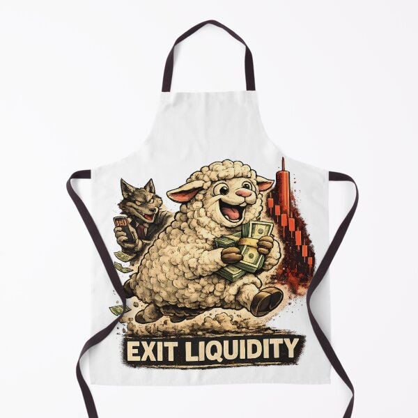 Item preview, Exit Liquidity Funny Crypto Sheep Meme Description designed and sold by DryHumorPrints.