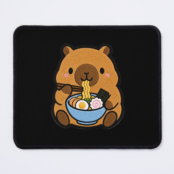 Item preview, Cute Kawaii Capybara Eating Ramen designed and sold by ColorSplash123.
