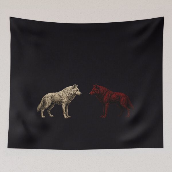 Item preview, Similis Et Non Est Dark Mirror Gothic Duality Art Print designed and sold by GeoWhimsy Studio.