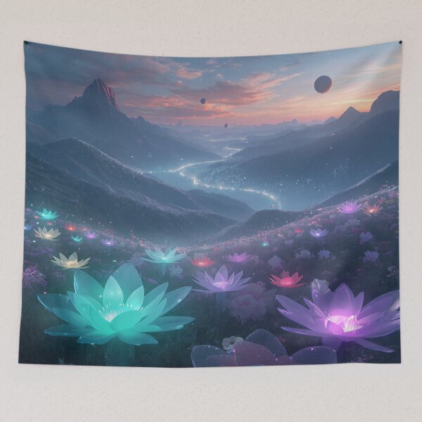 Item preview, Crystal Bloom Highlands Fantasy Landscape designed and sold by Luminous Wilds.