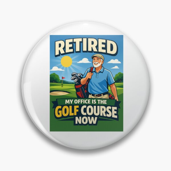 Item preview,  Retired My Office Is The Golf Course Now Vector Bearded Golfer Funny designed and sold by Print Loft.